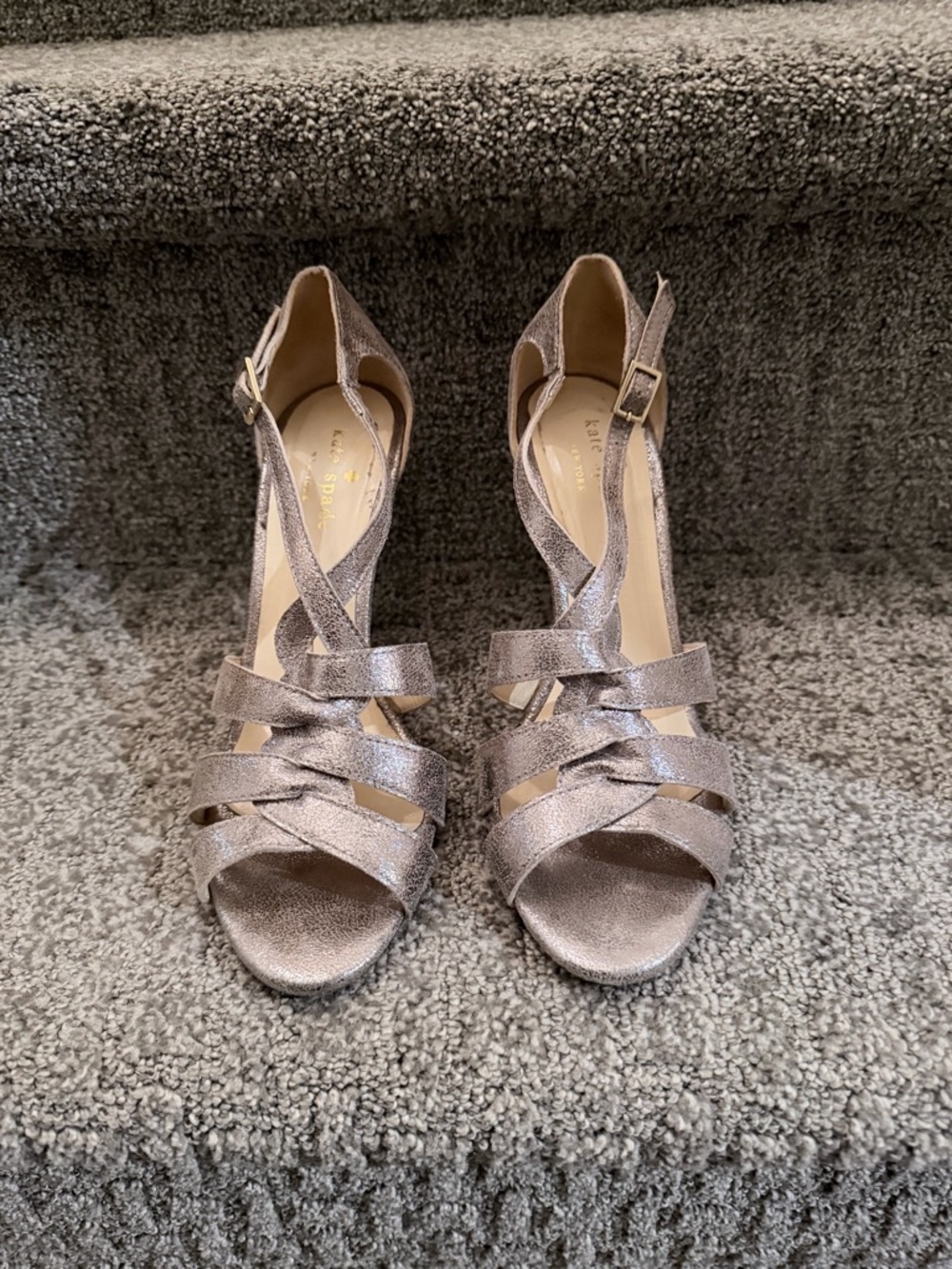 Kate Spade Metallic Strappy Women's Dress Sandals - Rose Gold